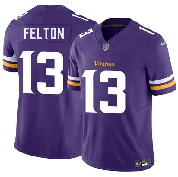 Men & Women & Youth Minnesota Vikings #13 Tai Felton Purple 2025 Draft F.U.S.E. Vapor Untouchable Limited Stitched Jersey->los angeles chargers->NFL Jersey